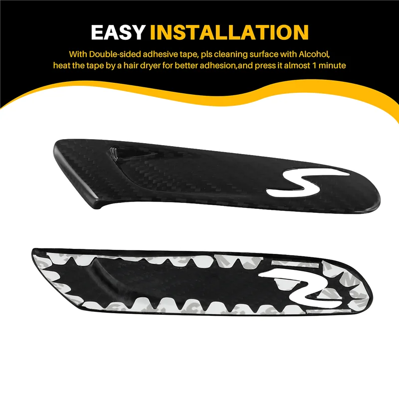 

Side Markers Scuttle Vents Overlay Cover For MINI Cooper F55/F56 S Cooper 8 2014-2019 Side Fender Trim Cover-ABQF