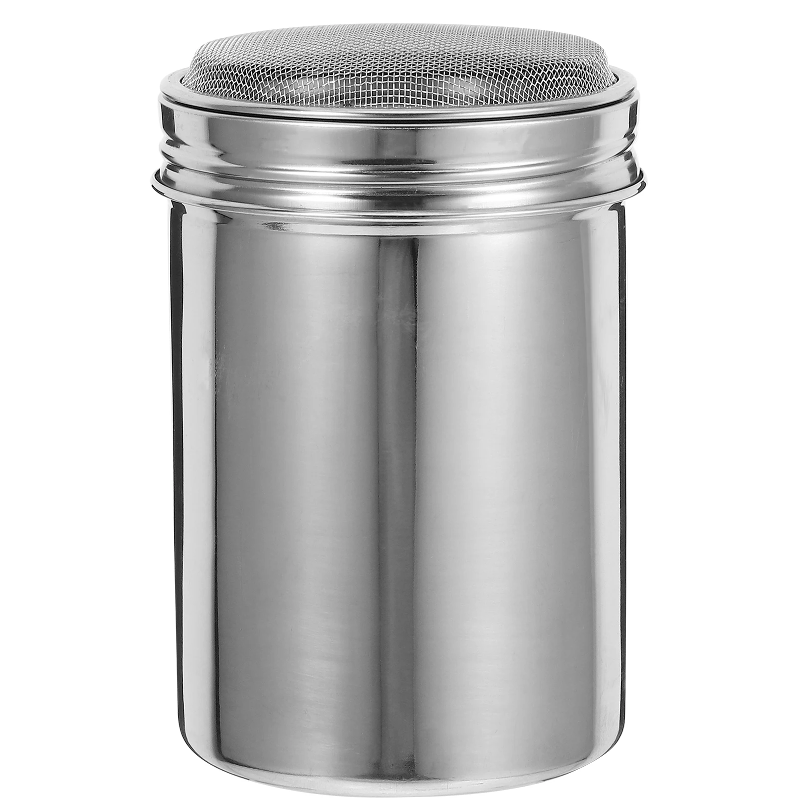 

1pcs Stainless Steel Powder Shaker 7x12cm Silver Chocolate Sprinkle Duster Reusable Cocoa Baking Spice Tool for Coffee Latte