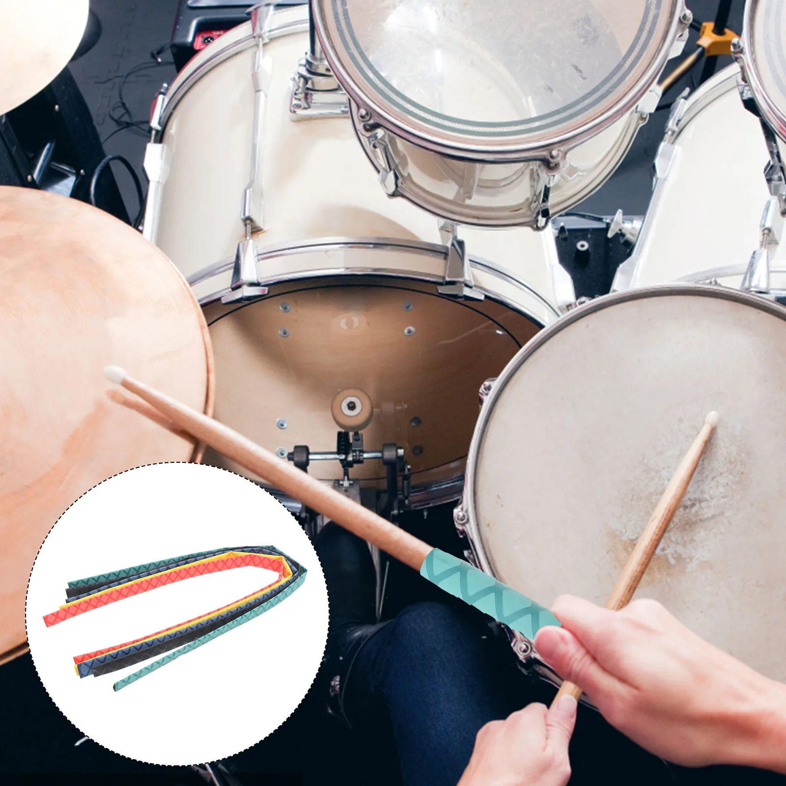 

5pcs Heat Shrink Handle Sleeve Anti-Slip Wear-Resistant Insulated Wrap For Fishing Rod Drumstick Badminton Racket Mallet Pole