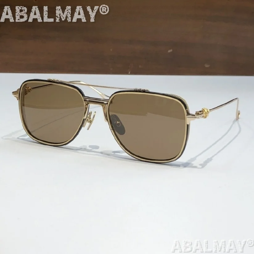 نظارات شمسية مصممة عالية الجودة للرجال والنساء مقاس 55-20 من التيتانيوم بتصميم عصري فاخر نظارات شمسية UV400 مع صندوق