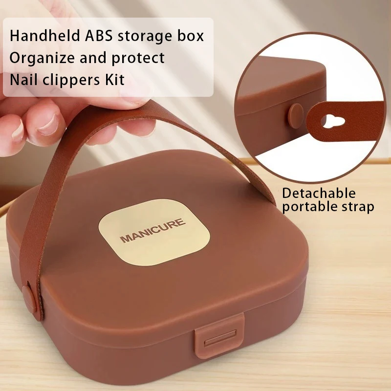 Juego de manicura portátil cortaúñas, kit de herramientas de viaje, cortadores de uñas con caja, caja de regalo de acero inoxidable para amigos o familiares