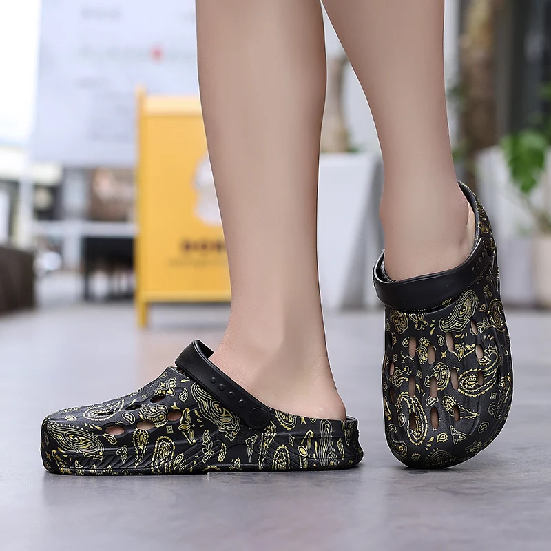 صنادل شاطئ عصرية مجوفة للرجال في الهواء الطلق بنعال سميكة للأزواج #3