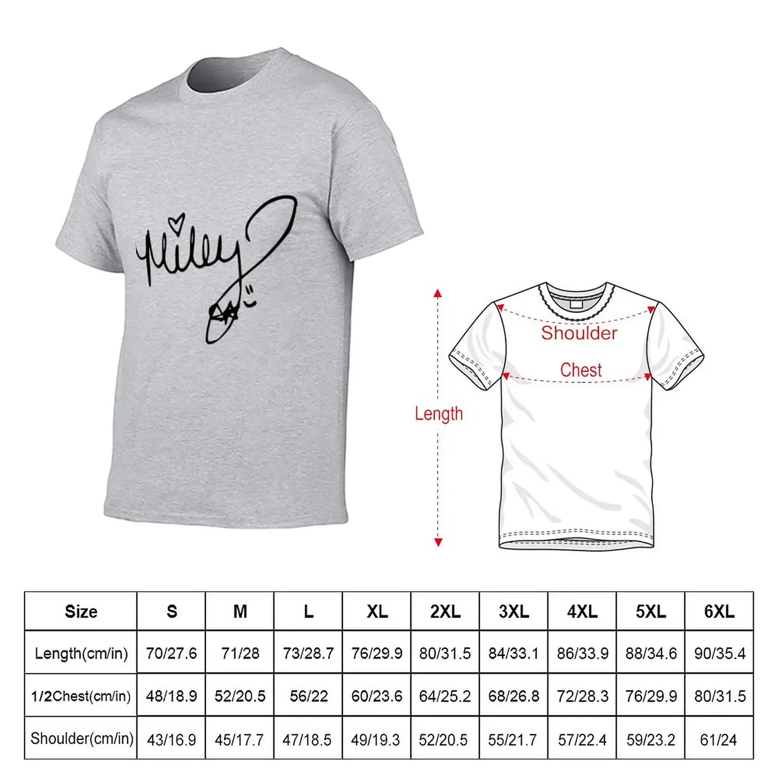 Miley Cyrus SIGNATURE| Perfect Gift|miley cyrus gift T-Shirt hippie clothes quick-drying cute clothes mens vintage t shirts