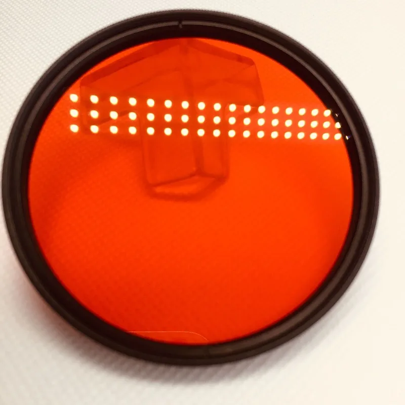 1PCS 27-82mm 580nm Lens Cut-off Orange-Red Optical Glass Infrared-Transmitting Filter Lenses