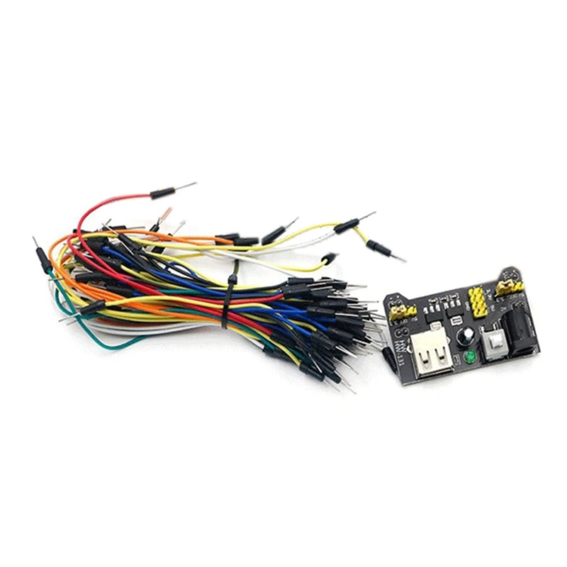 MB102 Breadboard Power Module Kit With 830 Point Solderless Breadboard & 65 Flexible Jumper Wires  For Prototyping