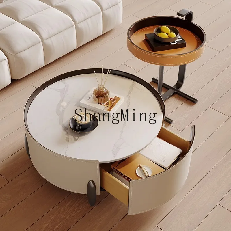 

SM minimalist rock slab size coffee table living room home advanced sense wabi sabi coffee table