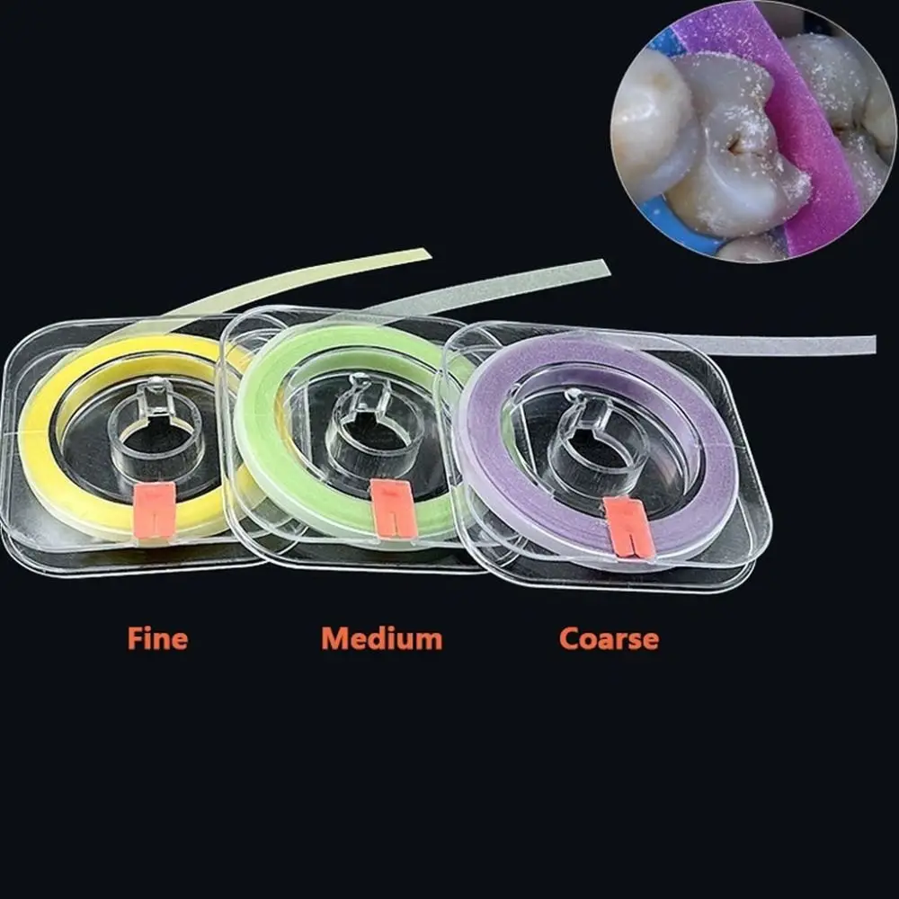 Portable Dental Polishing Strips 20/30/50um Multifunctional Colored Rolled Molar Strips Tooth Interdental Sanding Surface