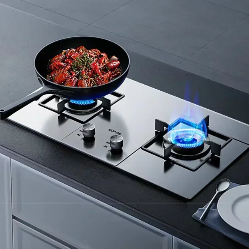 

Газовая варочная панель SUPOR (НПГ/СУГ) с двумя конфорками, встраиваемая плита NS21 с мощным пламенем 4.5 кВт, из нержавеющей стали, для дома