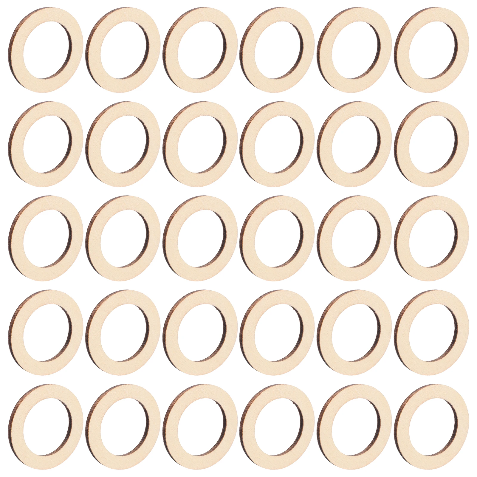 

200 Pcs Circle Wooden Pieces Hollowed Slice Scrapbooking Embellishments DIY Decor Round Wood Chip Sewing Accessories