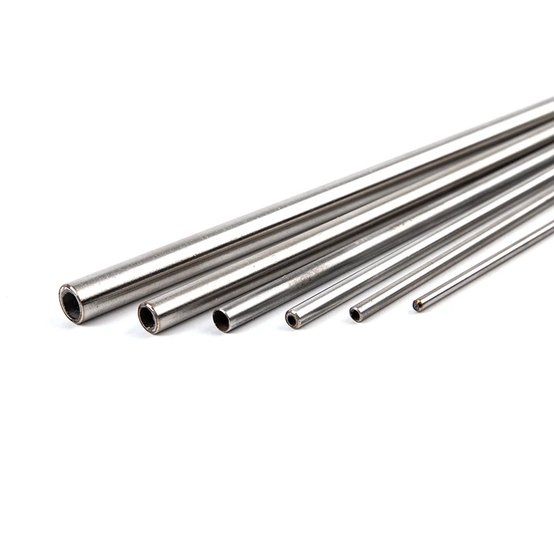 Silber Runde 304 Edelstahl Kapillare Rohr Rohr 250mm Hohl Rundrohr OD 3/4/5/6/8/10mm ID 2/3/5/6/8mm