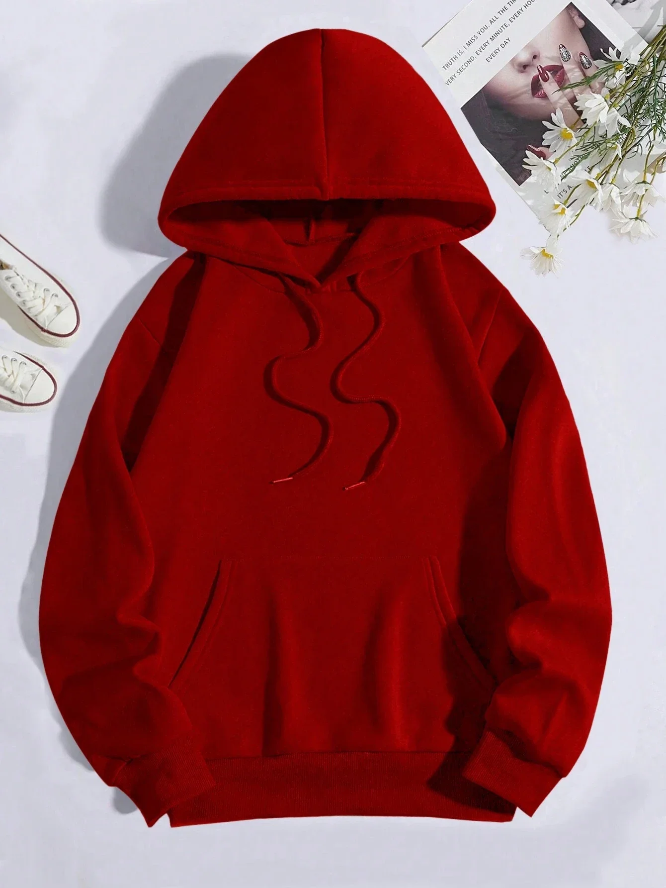 Happy Day Graffiti-Print Damen Hoodie Street Hip Hop Hoody Mode Rundhals Vielseitige Hoodies Vintage Oversize Kleidung für Frauen – Detail 9