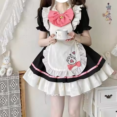 New cute maid costume cosplay Lolita Halloween women's performance costume cosplay costume women anime clothes