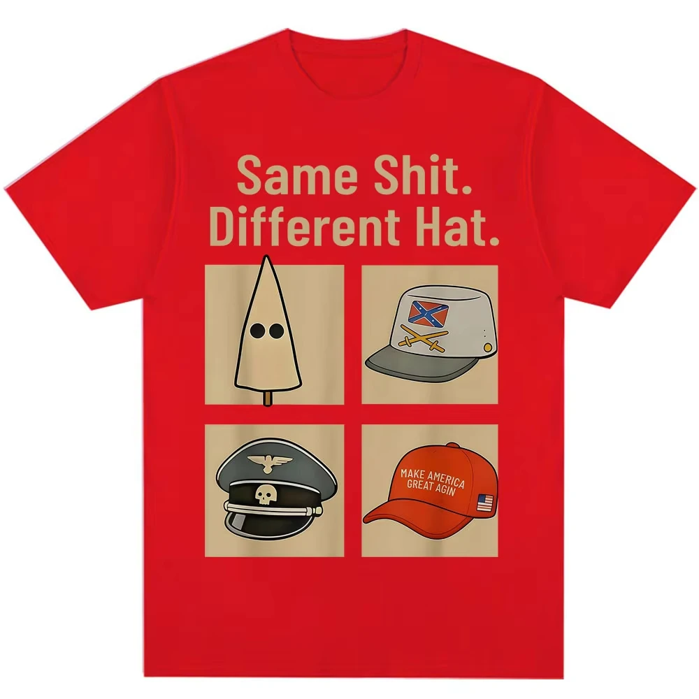2026 New Funny Same Shit Different Hat Meme Graphic T-shirt Men Women Humor Vintage Novelty T-shirts Cotton Casual T Summer - view 4