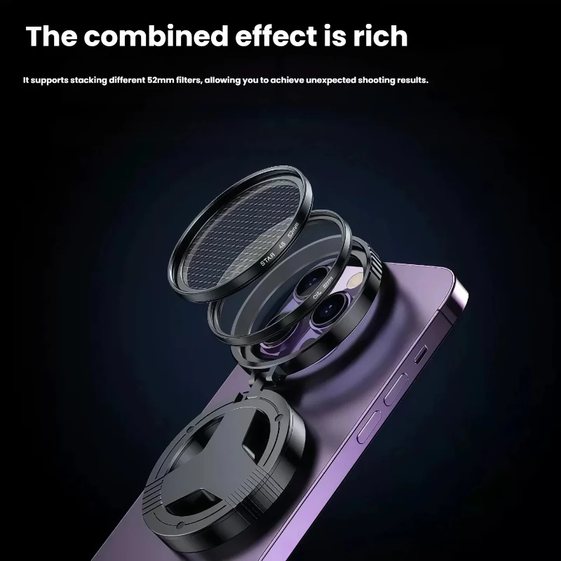 Mobile Photography CPL Polarizer, HD Magnetic Phone Lens with Anti-Glare Optical Coating Starry Sky Filter for Smartphone Camera