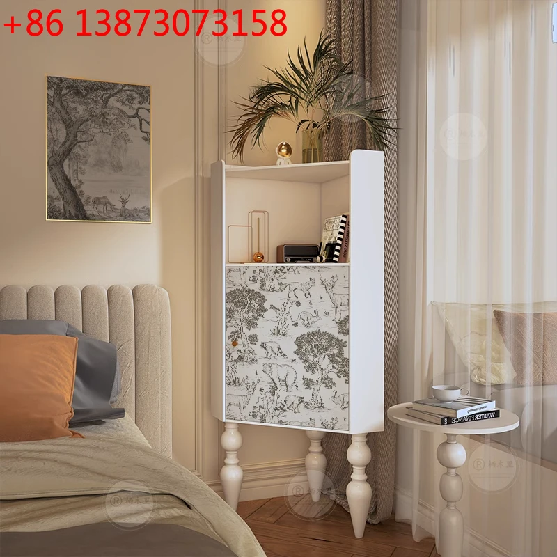 French Corner Locker Storage Integrated Decorative Triangle Cabinet