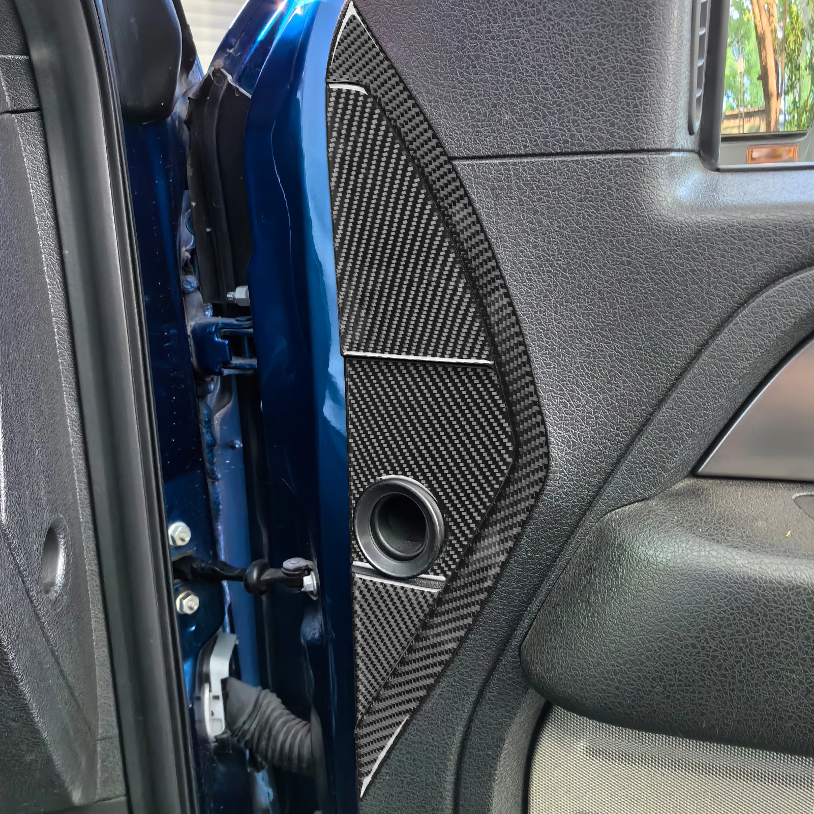 

For Ford Raptor F150 2009-2014 Real Carbon Fiber Inner Door Impact Panel Decorative Cover Car Accessories Decoration Sticker