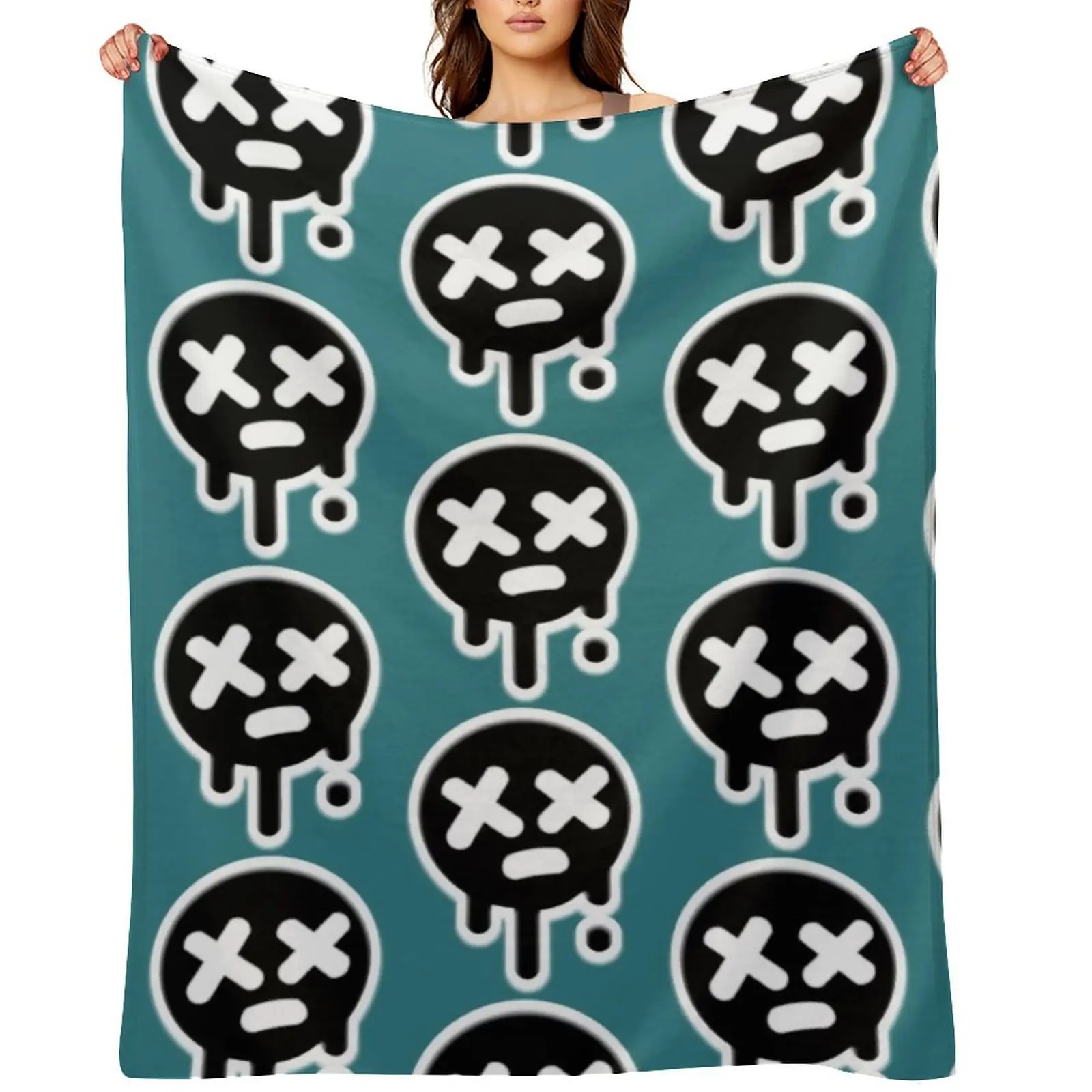 

Bad Randoms Logo Throw Blanket Bed Cute Plaid wednesday for babies Blankets