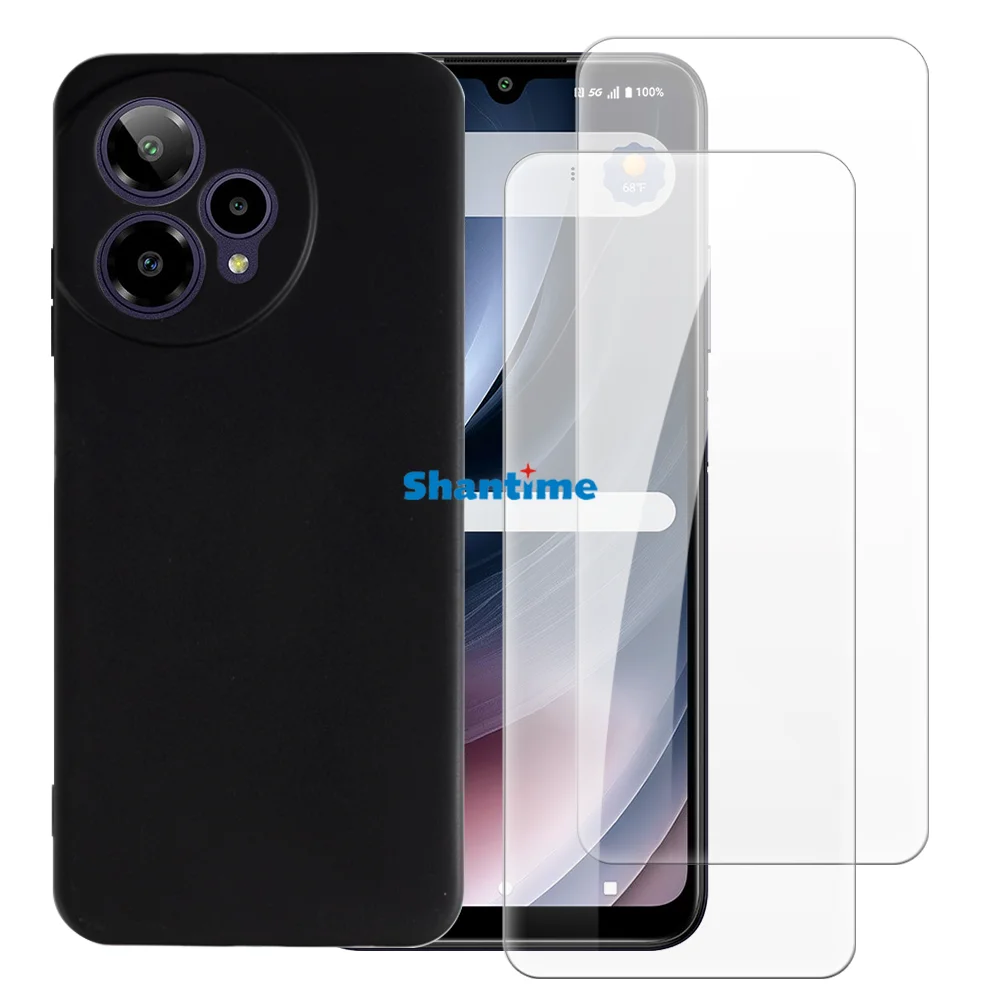 حافظة ناعمة + عبوتان من واقيات الشاشة من الزجاج المقوى لـ Cricket Icon Plus 2026 لحماية الجسم بالكامل #1