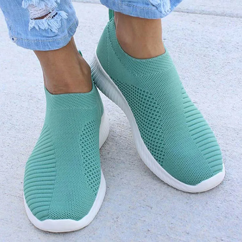 Women Sneakers Slip On Flat Shoes For Women Casual Shoes Spring Summer Sport Sneaker Sock Athletic Shoe Sports Tennis Woman