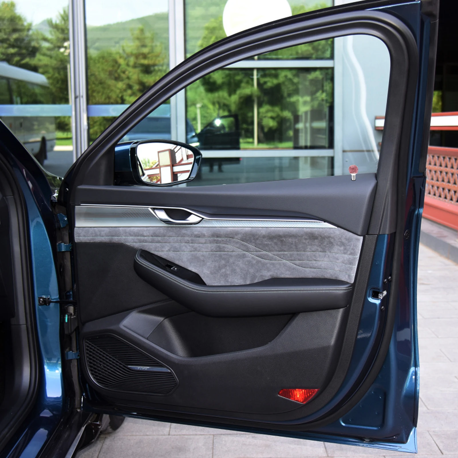 

Aluminium Alloy Universal Door Diamond Mention Bolt Pink For Round Door Locks Car Interior Bling Accessories Car