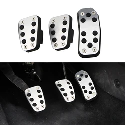 Car Styling Pedals Pad for Ford Fiesta MK7 2009 - 2015 Aluminum Alloy Pedal Cover for New Fiesta 2009 - 2019