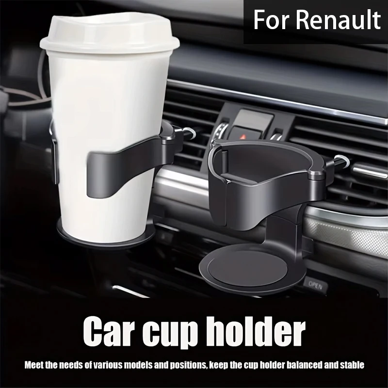 Car Cup Holder Air Vent Outlet Drink Coffee Bottle Holder Accessories For Renault Megane 2 3 4 Twingo Clio Talisman Captur Trafi