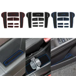 9Pcs Silicone Car Anti-Slip Door Groove Mat Gate Slot Pad Mats for Cruze 2009 2010 2011 2012 2013 2014 Accessories