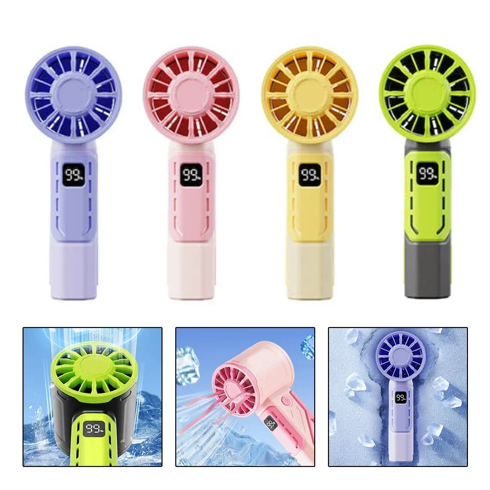 

1set Jet Fan 100 Speed Wind Cooling Fan USB Rechargeable Portable Silent Handheld Fan 150*70*50 Mm Power Tools Accessories