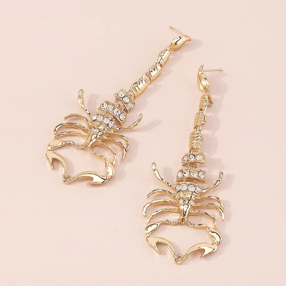 

Geometric Earrings Insect Scorpion Women Cool Rhinestone Rhinestones Goth for Animal