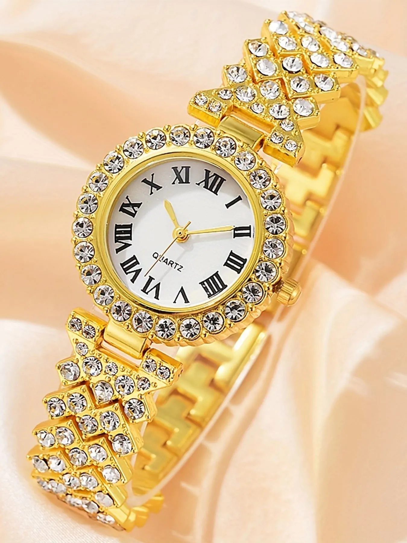 6-piece exquisite and versatile women's watch set, fashionable quartz watch, casual steel strip watch, women's watch