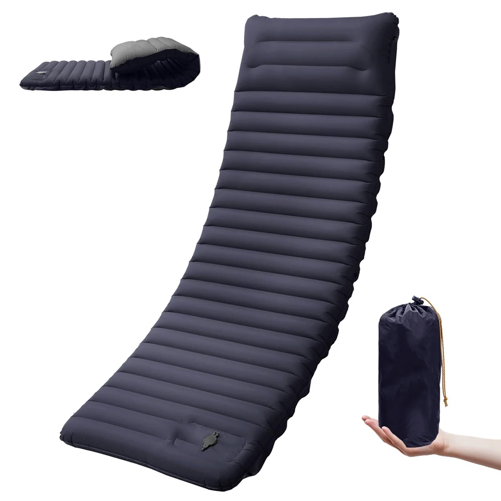 

10 см уличный утолщенный матрас для кемпинга, сверхлегкий самонадувающийся надувной матрас, встроенный надувной насос для путешествий, пешего туризма, рыбалки