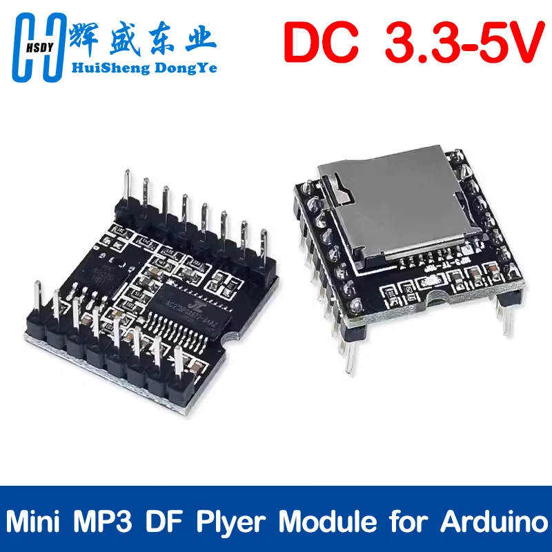 Mini MP3 DF Player Module Board MP3 Audio Voice Decode Board For Arduino Supporting TF Card U-Disk IO/Serial Port/AD DFPlayer