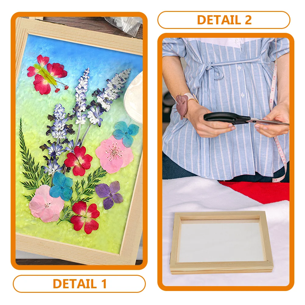 3 Pcs Paper Frame Photo Craft Wooden Handmade Handicraft Copper Making Child DIY Package Tools