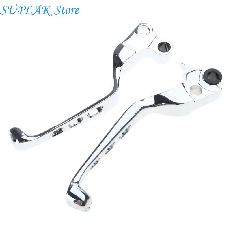 

1 Pair Chrome- Trigger Levers Brake Horn Pull Rod Slot Skull Levers for Davidson Dyna-Glide Road-King 203D