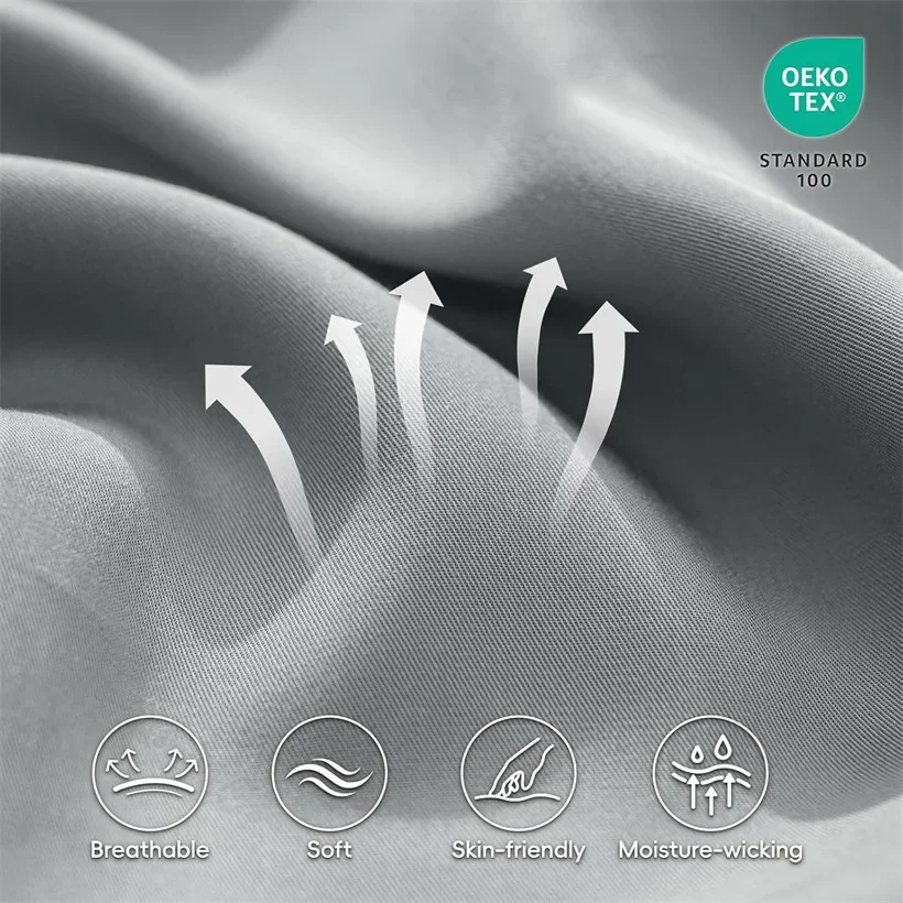 Bamboo Viscose Cooling Fitted Sheet Only, 400 Thread Count Cooling Sheets Silky Soft Mattress Cover 90/100/120/140/160/200cm Be