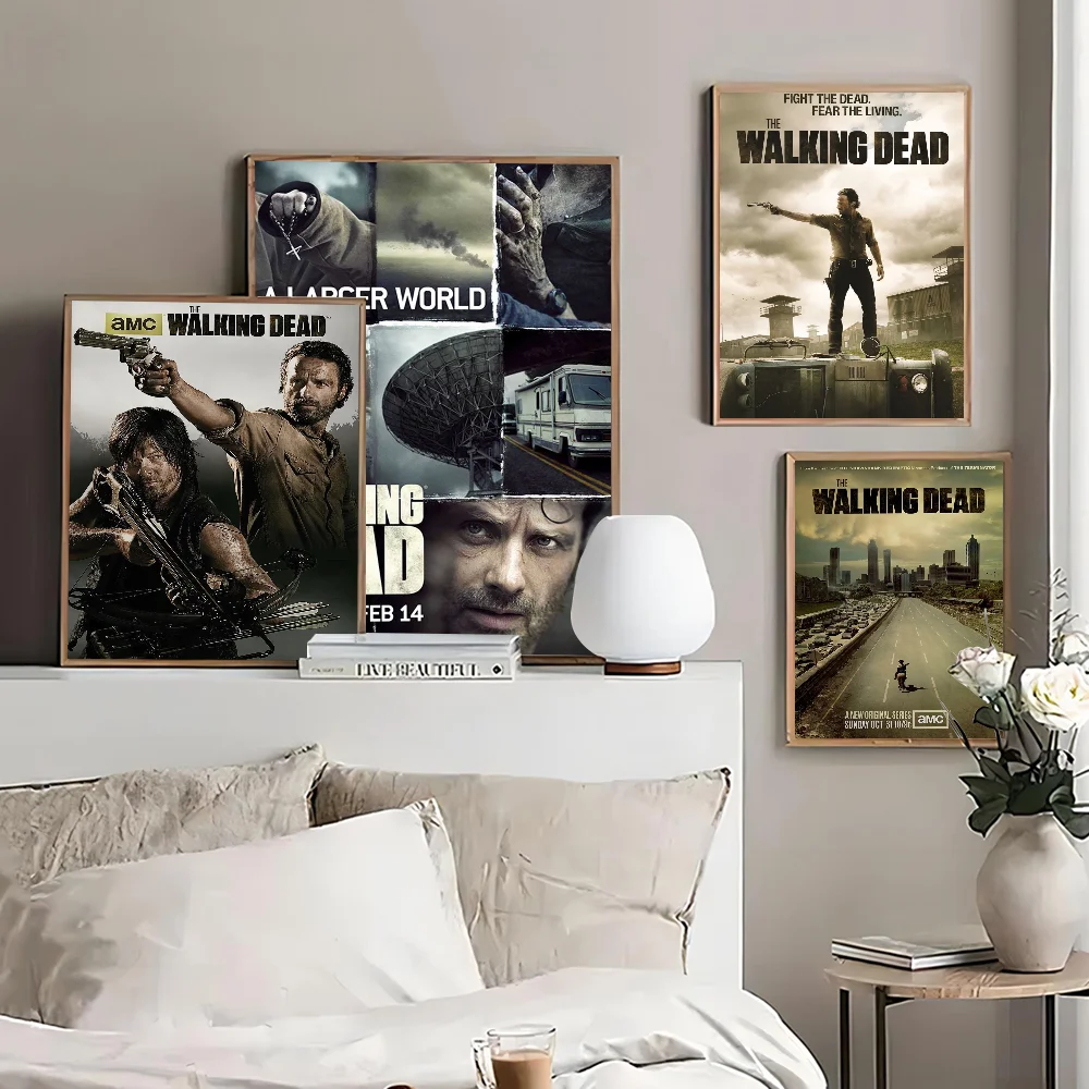 

The Walking Dead Poster Self-adhesive Art Poster Whitepaper Prints Posters Artwork Aesthetic Art Wall Painting