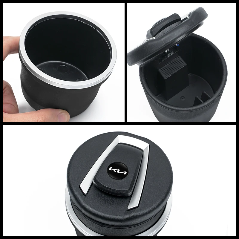 المحمولة مصباح ليد منفضة سجائر السيارة انفصال السجائر الرماد كوب لكيا EV6 ستينغر ريو سورينتو بيكانتو Ceed Borrego Syros K4 K5 K8