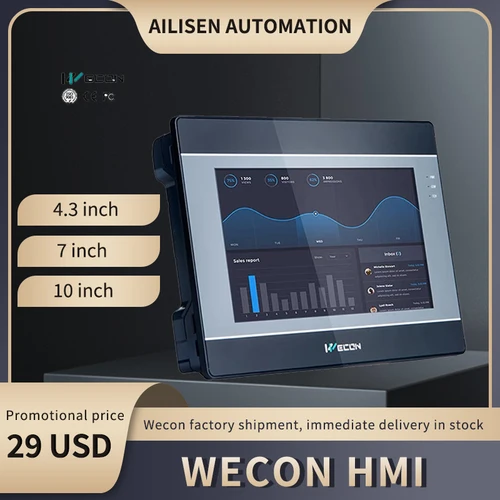 Wecon HMI IN1071 IN1072 PI3070IE PI3070I PI3070IG pantalla táctil de 7 pulgadas RS232 RS485/422 IN1101 10,2 pulgadas PI3043IE 4,3 pulgadas