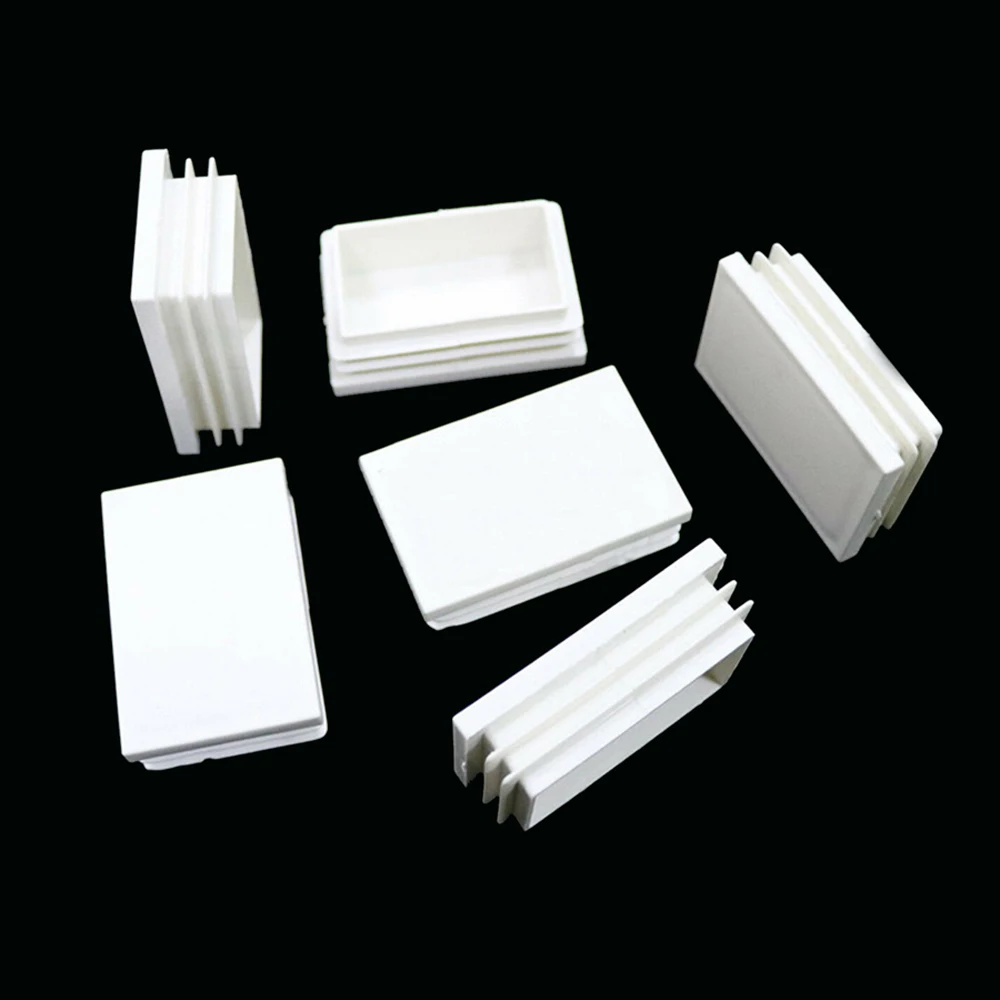 2/4/5/10pcs White Plastic Square Blanking End Cap Tube Pipe Box Section Inserts Plug Bung 13x13mm-120x120mm Chair Leg Dust Cover