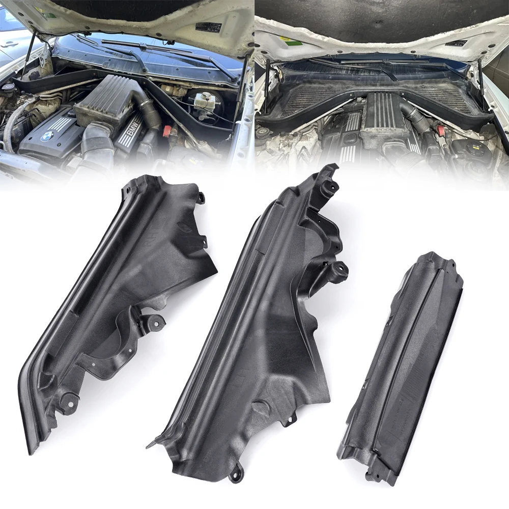 3 قطع 51717169419 51717169420 51717169421   لسيارات BMW X5 X6 E70 E71 E72 محرك السيارة العلوي المقصورة لوحة التقسيم مجموعة اليسار اليمين