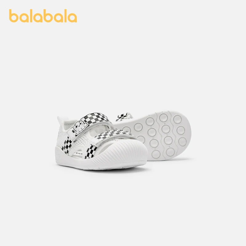 Balabala Boys Canvas Shoes Hiking Shoes 2024 Summer New Shoes Slip-resistant Breathable Mesh Fabric Shoes