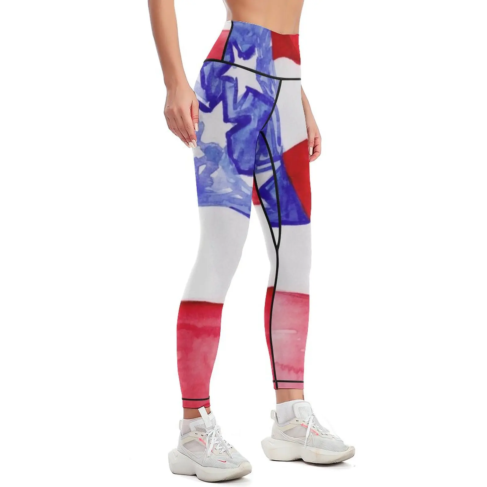 American flag Leggings sports woman gym Tight fitting woman Womens Leggings