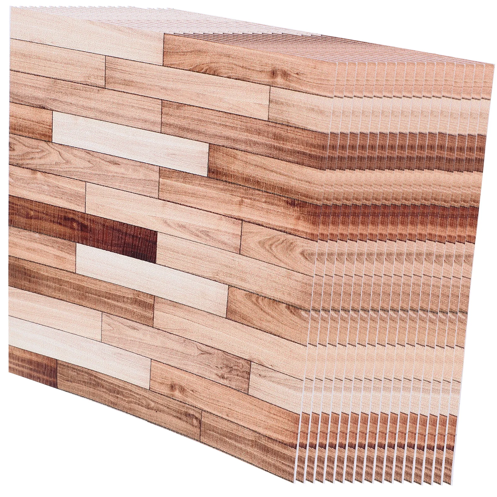 

1 Bag Wood Grain Tile Sticker Peel Stick Waterproof Wall Decals For Home Kitchen Bathroom Decorative Tile Stickers Home Decor
