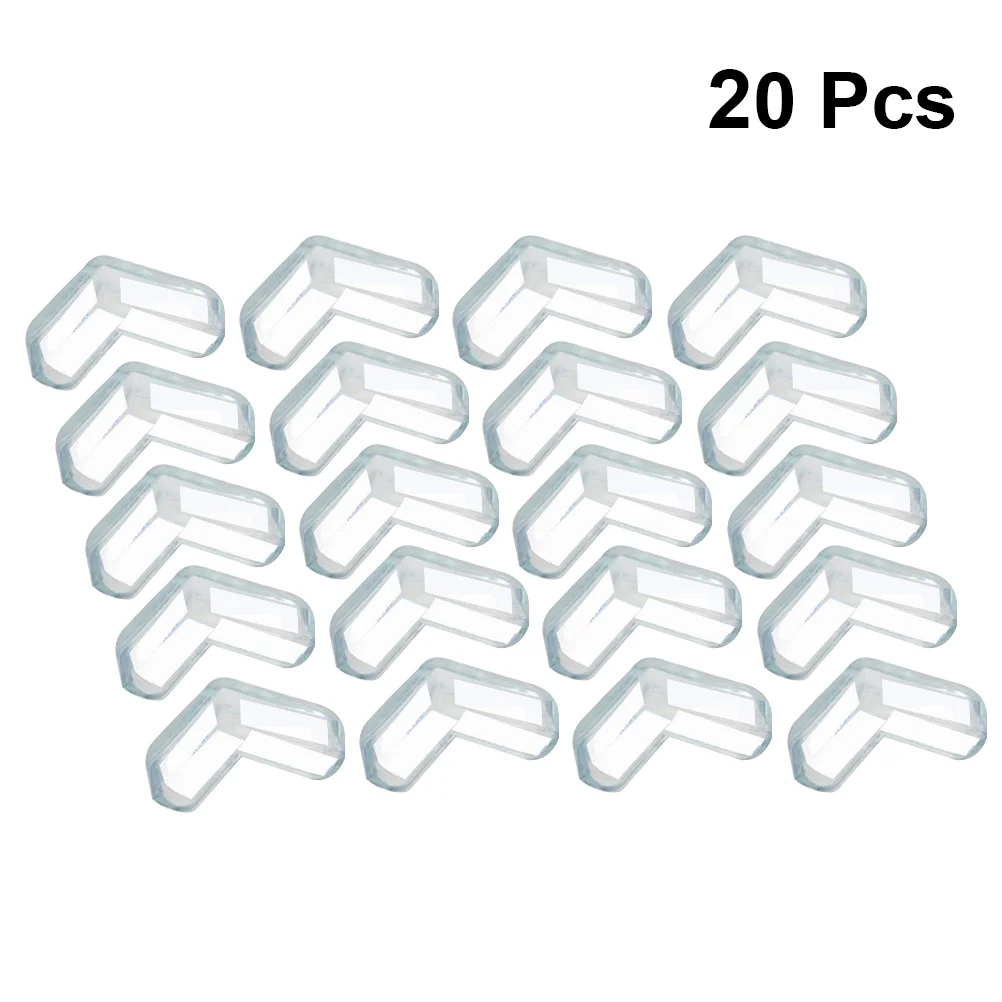 아기 어린이 안전 실리콘 L 모양 테이블 코너 충돌 방지 쿠션 가드 보호대, 20 개
