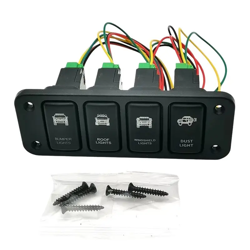 

AS57-For Toyota Hilux Fortuner FJ Cruiser Lexus A-Pillar Dust Light Switch+ Panel+ Wiring Harness For Car Bumper Roof