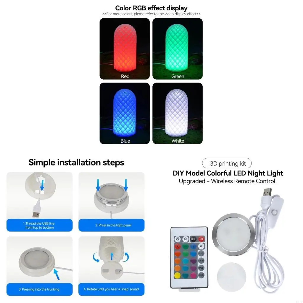 

E1PF For Lab Led Lamp Hardware Led Light Parts Diy Model 3d Printing Part Party Lamp 3D Print LED Lamp Decoration