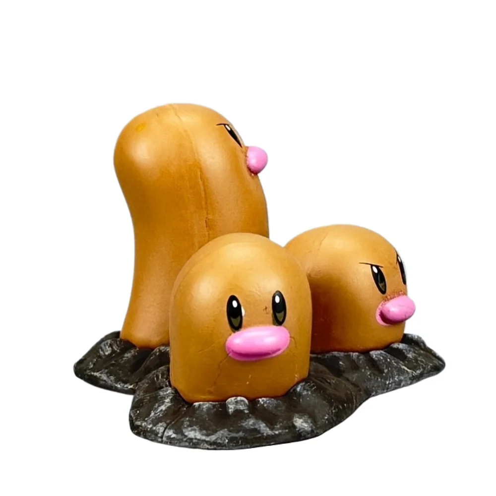 3,5cm/1,38 Zoll Anime-Figur Dugtrio Pokémon Actionfiguren PVC-Statue Schreibtisch-Ornament Sammlermodell Spielzeug Geschenke