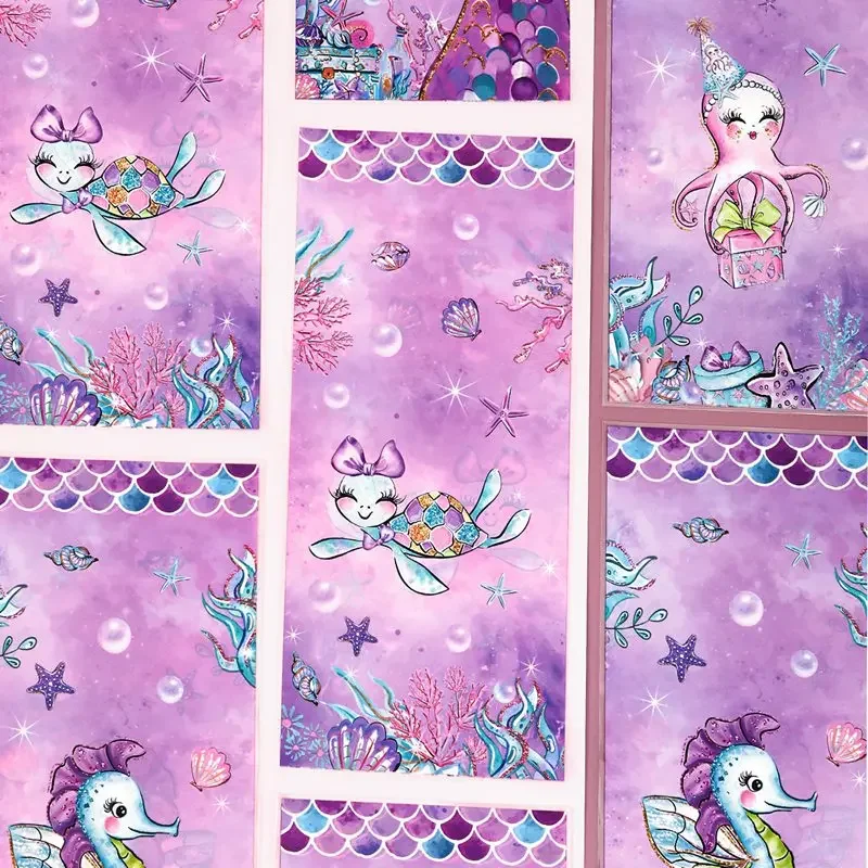 25/50/100pcs Mermaid Tail Candy Bag Gift Packing Bag Little Mermaid Birthday Party Decor Wedding Party Supplies Candy Wrapping