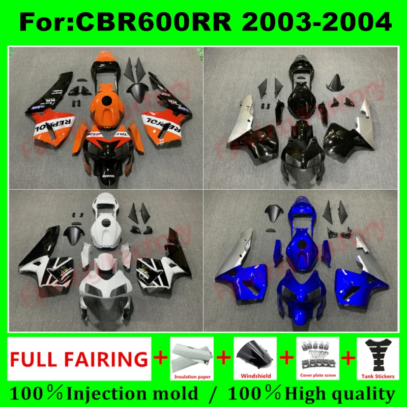 

Motorcycle Fairings Kit for CBR600RR F5 03 04 CBR 600 RR 600RR Bodywork Set CBR600 2003 2004 Injection mold full fairing zxmt