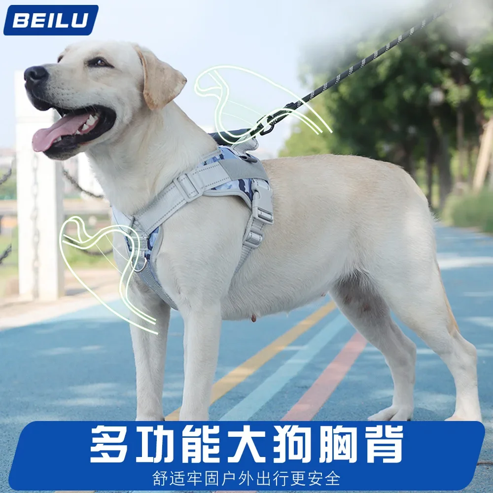 

Dog Harness and Leash Set Pet Explosion Proof Reflective Vest Style Pet Supplies Accessories